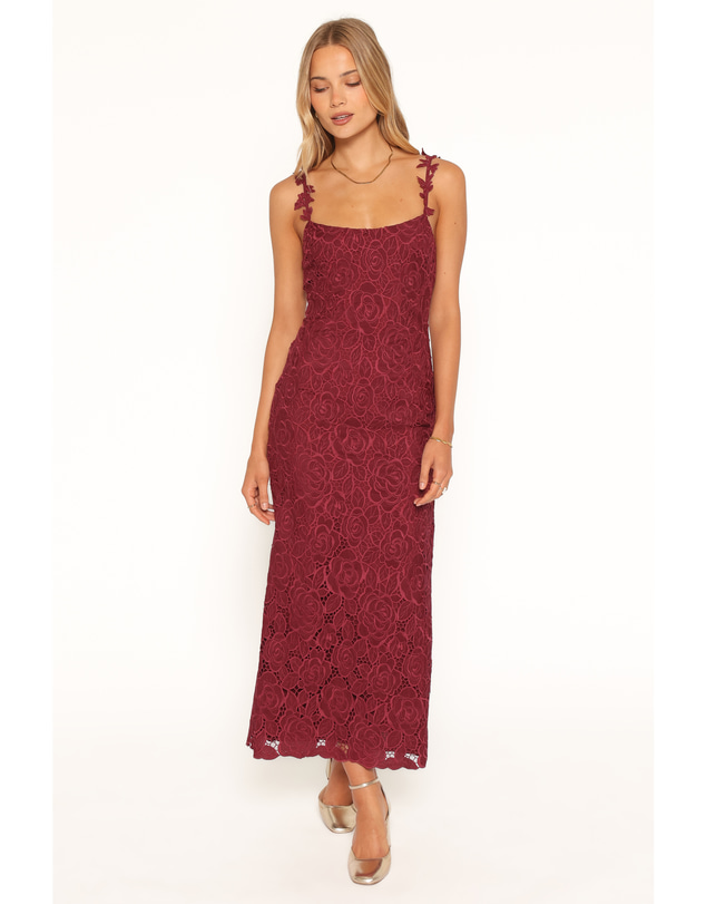 Petal & Pup - Rosana Maxi Dress - Cherry