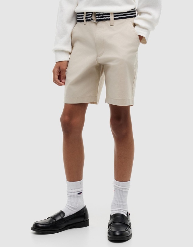 Tommy Hilfiger - Essential Signature Belt Loose Chino Shorts - Teens