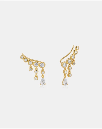 Ania Haie - Ania Haie Gold Molten Cascade Bar Climbers