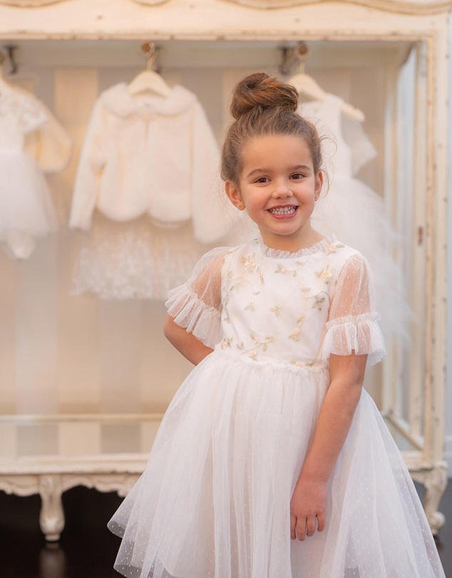 Bebe by Minihaha - Tulle Emb Floral SS Dress - Kids