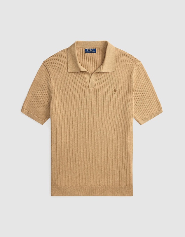 Polo Ralph Lauren - Rib-Knit Cotton Johnny-Collar Sweater