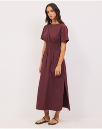 Calli - Danni Shirred Midi Dress