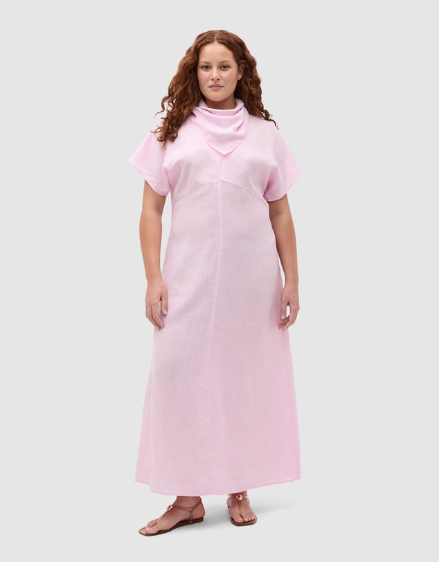 Seed Heritage - Linen V Neck Midi Dress