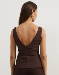 Atmos&Here - Alba Textured Ruched Top