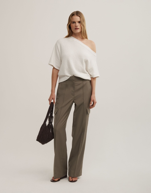 Witchery - Asymmetric Textured Knit T-shirt