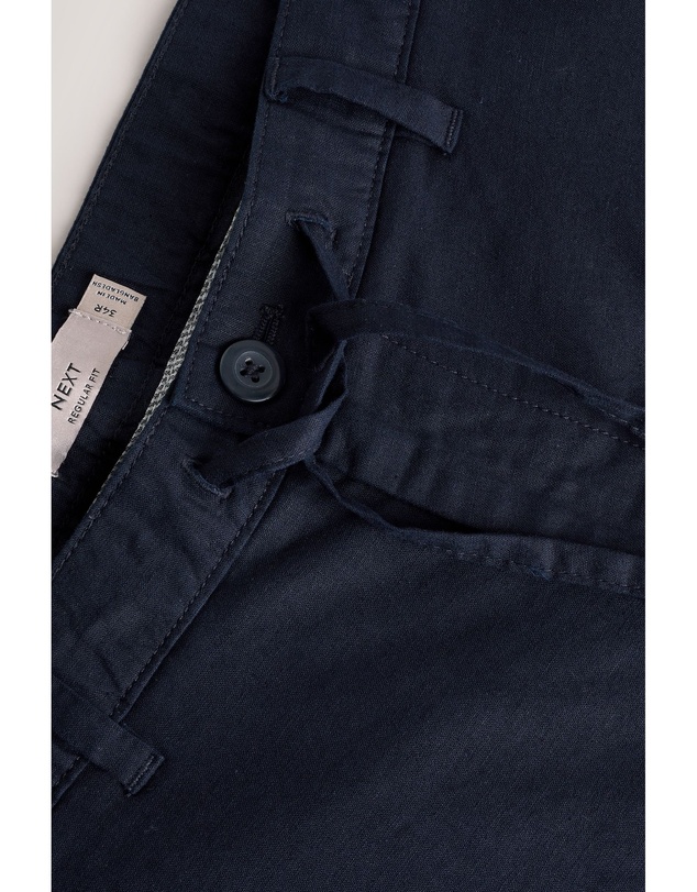 NEXT - Linen Cotton Chino Trousers Regular Fit