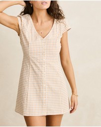Rhythm - London Check Cap Sleeve Mini Dress