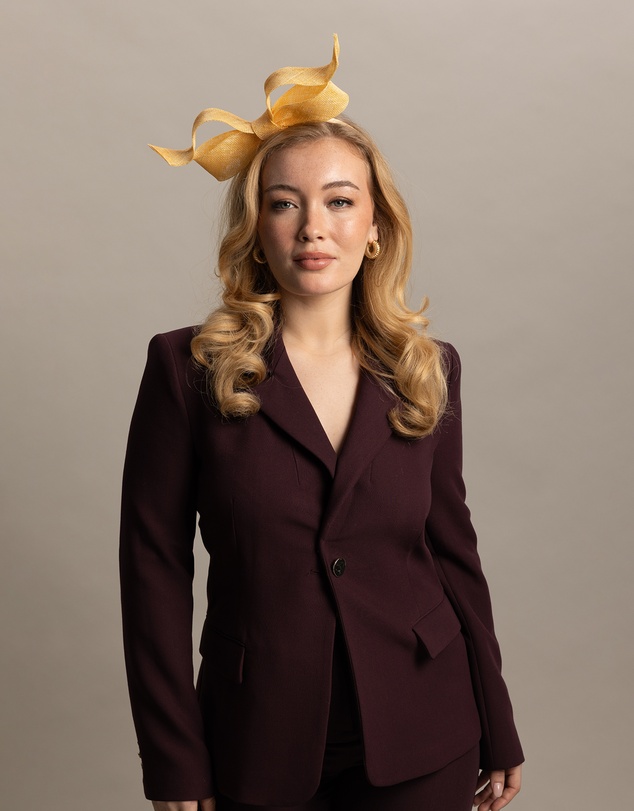 Morgan & Taylor - Sutton Fascinator in Butter Yellow