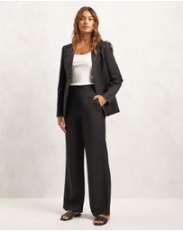 AERE - Linen Blend Wide Leg Pants