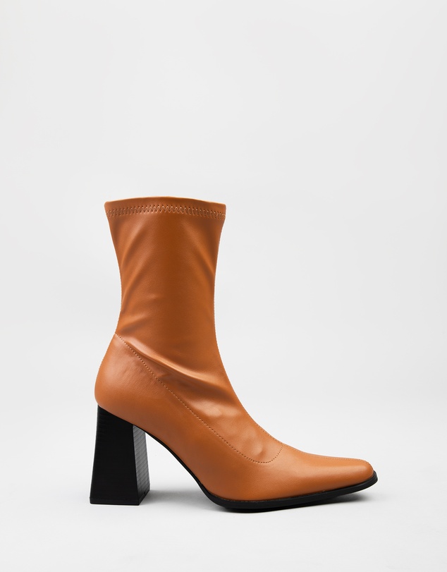 RAID - Whisper Block heeled ankle boots in tan