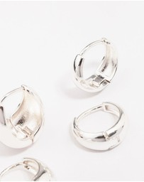 Lovisa - Silver Plated Bubble Huggie Earring Pack