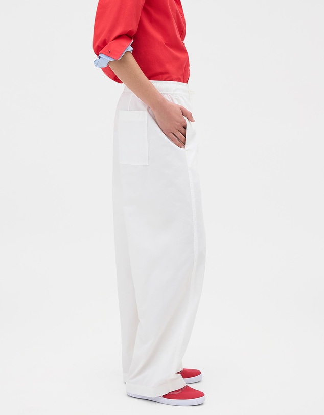 Oroton - Barrel Leg Cotton Pants