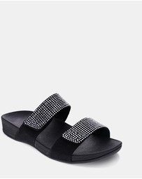 Mia Vita - Avoca Slide - Black Rhinestone