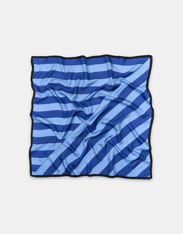Oroton - Slub Silk Stripe Scarf