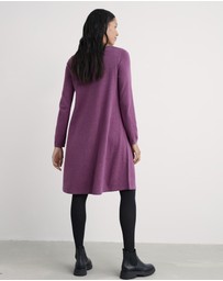 Seasalt - Seasalt Cornwall Purple Poltreen Knee Length Dress