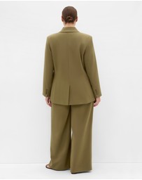 City Chic - Plus size Tori Blazer - olive