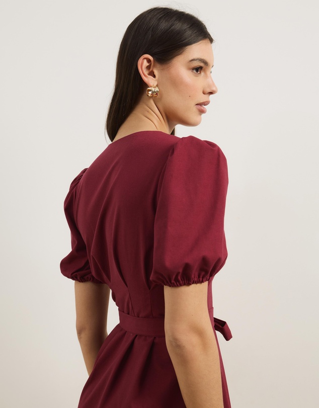 Atmos&Here - Audrey Fitted Button Front Midi Dress