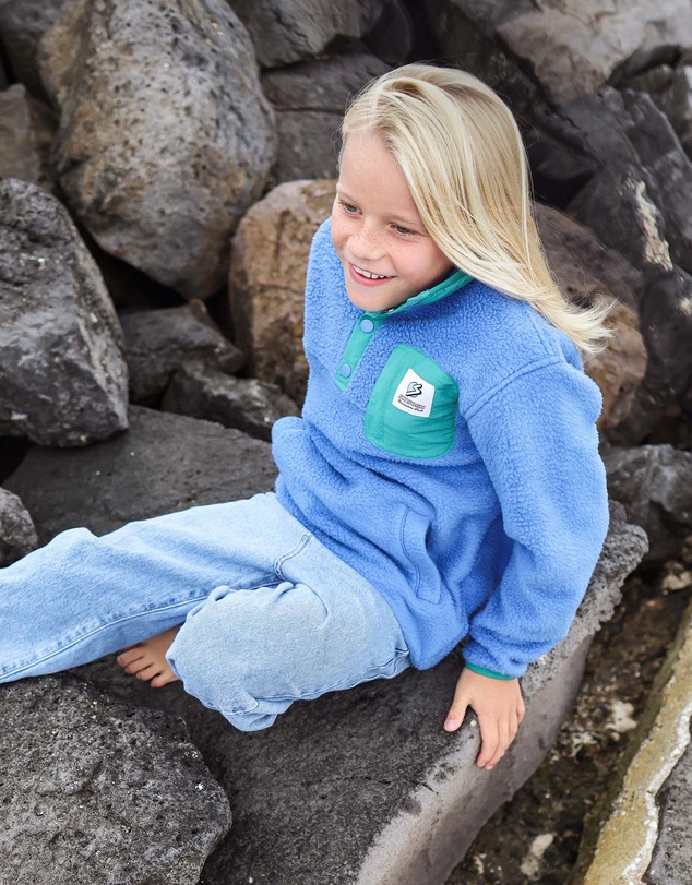 Skwosh - Skwosh Kids Polar Snap Fleece in Blue