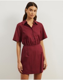 Atmos&Here - Remi Linen Blend Mini Shirt Dress