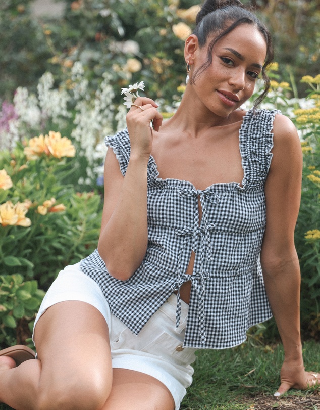 Petal & Pup - Harper Top - Black Gingham