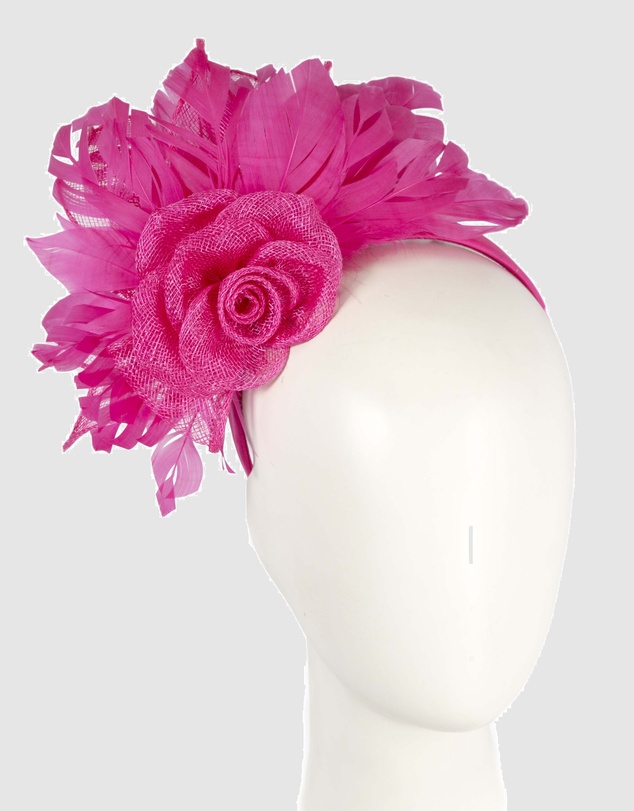 Max Alexander - Modern Fuchsia Racing Fascinator