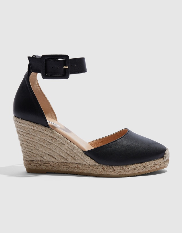 Country Road - Carolina Leather Espadrille Wedge