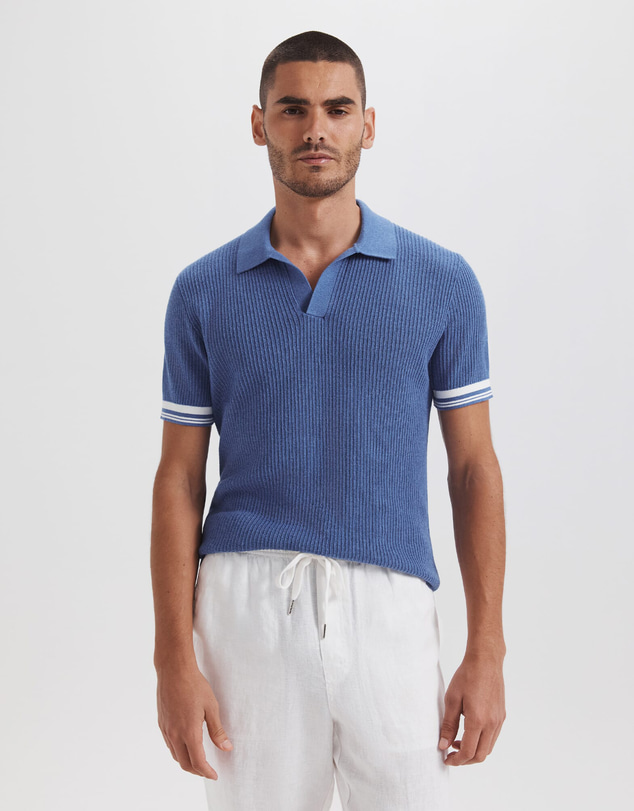 SABA - Nero Combed Cotton Knit Polo