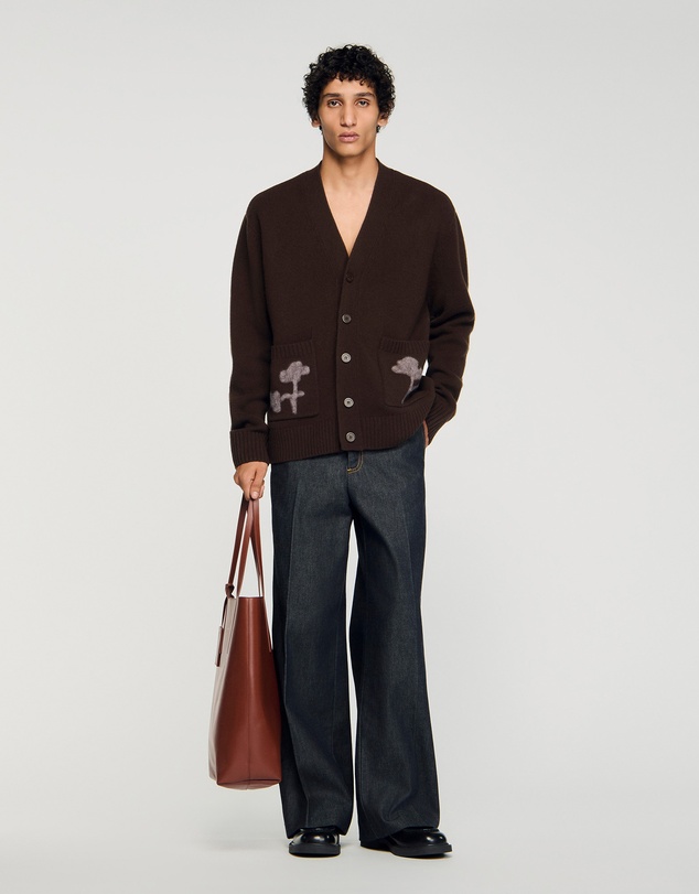 Sandro - Flannel Flower Cardigan