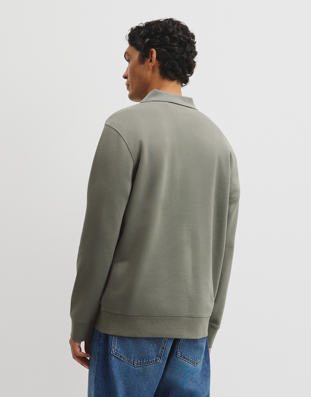 Country Road - Long Sleeve Button Collar Sweat