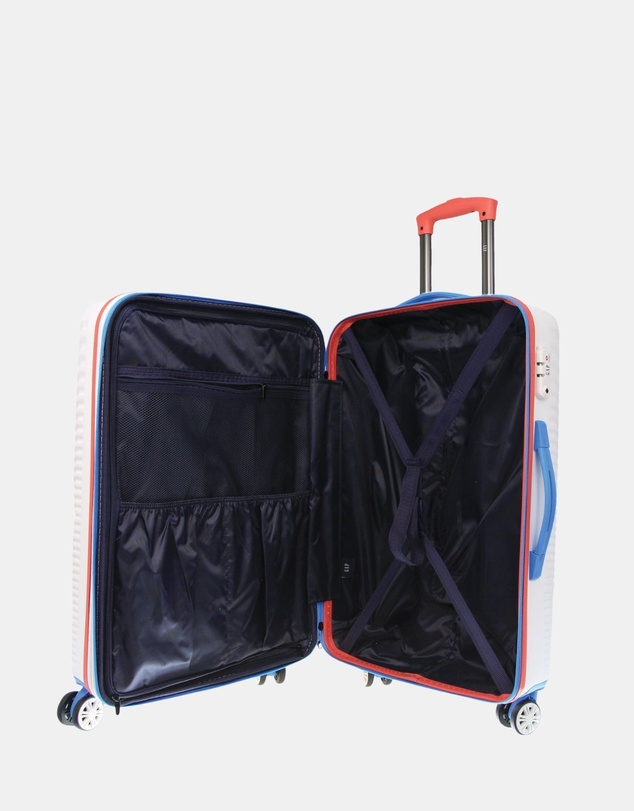 GAP - GAP Stripe Large Hard Shell with Mini Beauty Case Set + Leather Tag