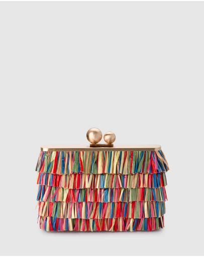 Olga Berg - Carlita Carnivale Fringed Clutch