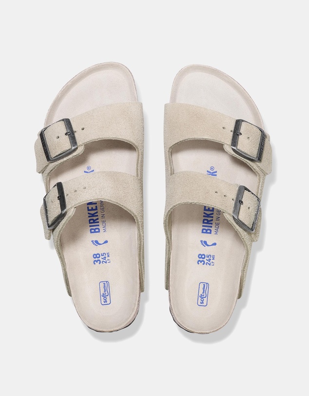 Birkenstock - Arizona SFB Tonal Footbed Suede Leather Regular - Men's