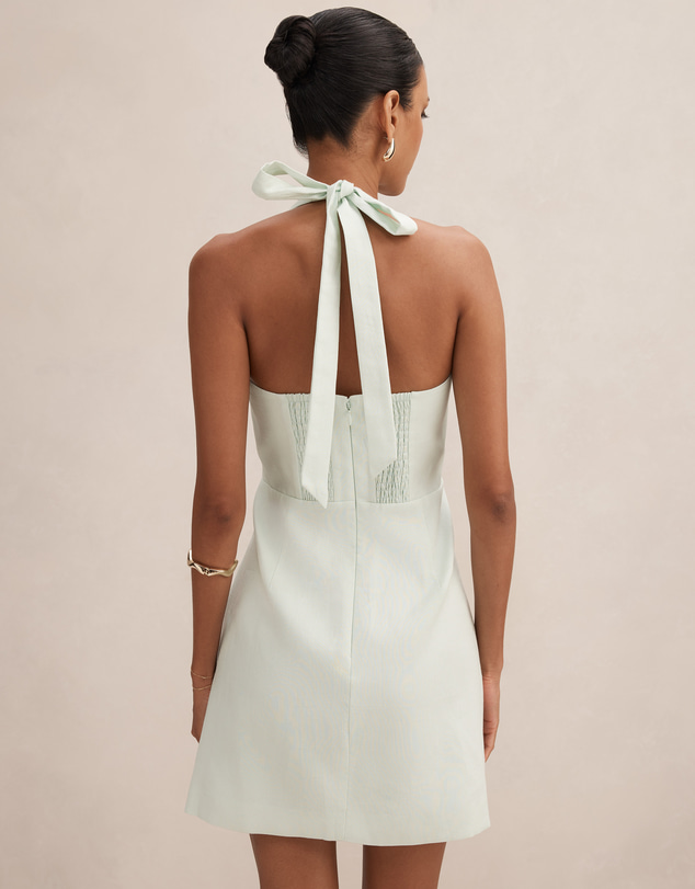 Forever New Petite - Jade Petite Halter Neck Tie Mini Dress