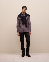 Trenery - Regular Fit Fine Check Shirt in Navy