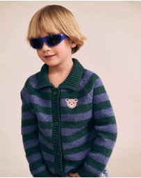 Huxbaby - Classic Stripe Collar Knit Cardigan - Babies