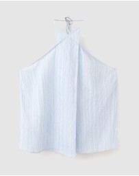 M.N.G - Striped Crossover Top