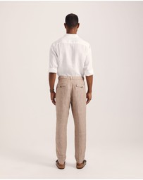 SABA - Wade Pleat Front Linen Pant