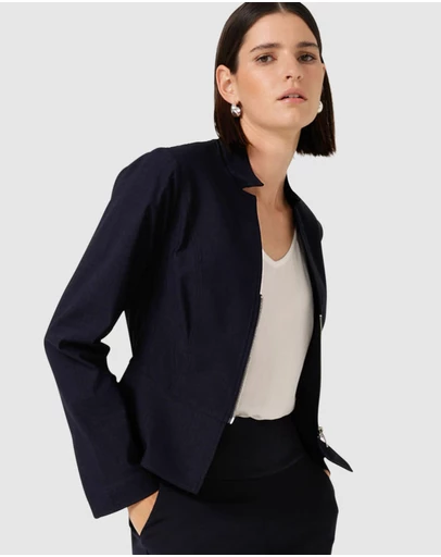 SACHA DRAKE - Front Zip Peplum Jacket