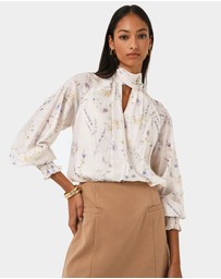 Forcast - Aurae Floral Tie Blouse