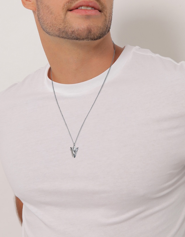 Kuzzoi - ICONIC EXCLUSIVE - Long Necklace with Arrow Pendant in 925 Sterling Silver