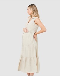Ripe Maternity - Tracy Tiered Linen Dress