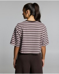 Rockwear - Stripe Boxy Hip Length Tee