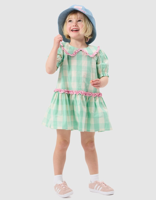 Goldie + Ace - Chambray Gingham Bucket Hat - Babies-Kids