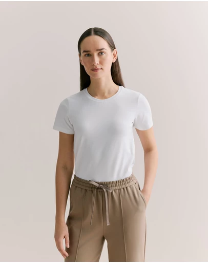 Trenery - Organically Grown Cotton T-shirt in White