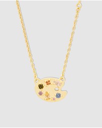 Wanderlust + Co - Art Palette Gold Necklace
