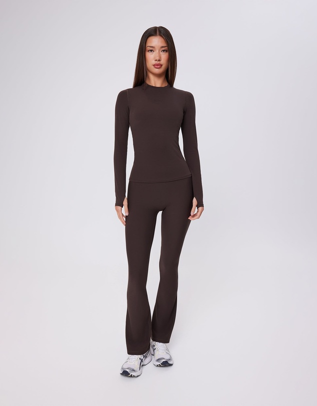 Upstate - Air Sculpt Long Sleeve Top - Espresso
