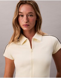 Calvin Klein Jeans - Tech Knit Cropped Polo Shirt