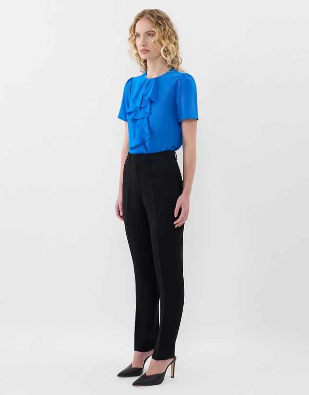 Farage - Ruffle Silk Top