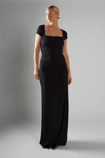 Glamorous - Square Neck Ruched Maxi Dress