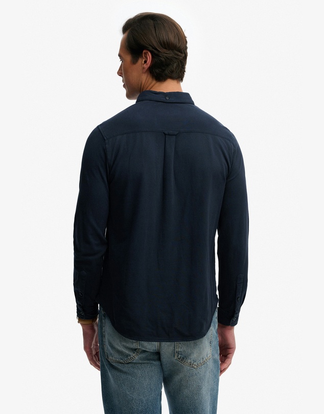 Superdry - Vintage Destroy Pique Long Sleeve Shirt